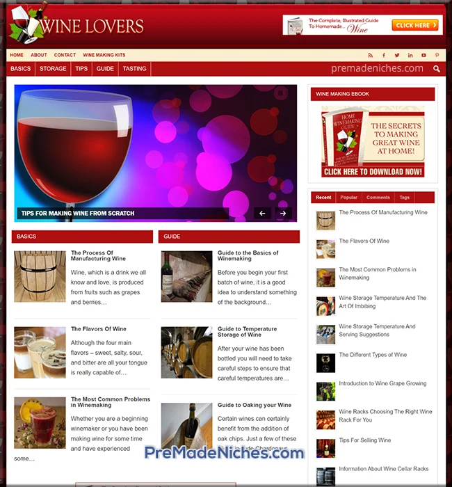 ready made winemaking website