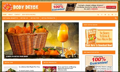 High Quality Ready Made Body Detox Blog with Gift