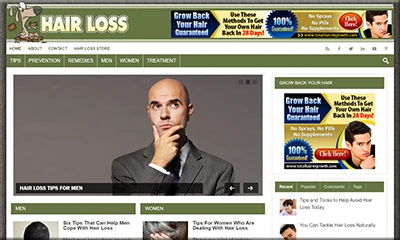Ready Made Hairloss Blog with an Attractive Theme