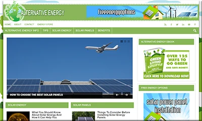 Pre Made Alternative Energy Blog with a Rich eBook