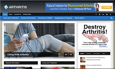 Ready Made Arthritis Website with Beautiful Design