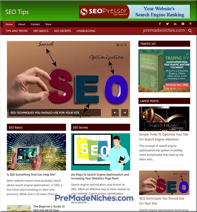 SEO tips affiliate website