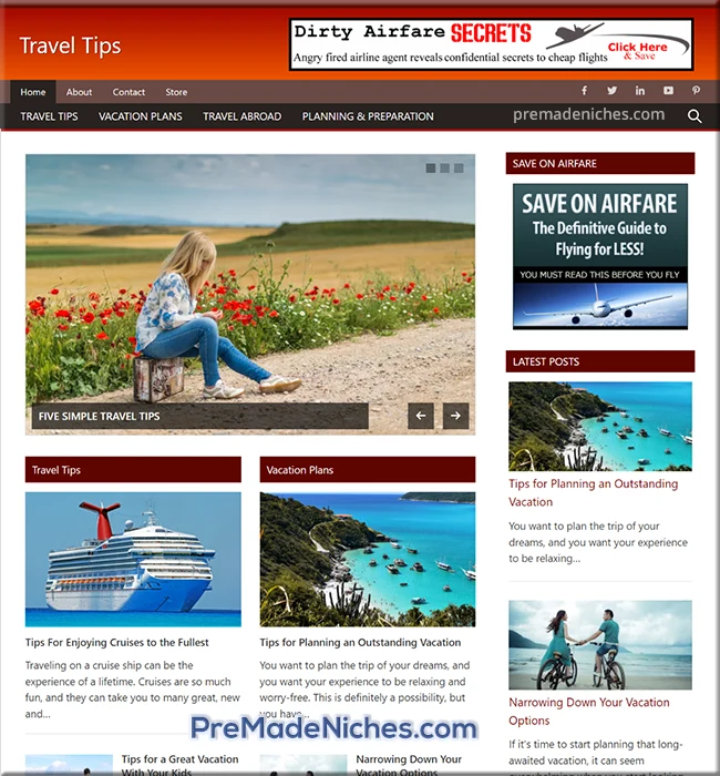 ready made travel tips site