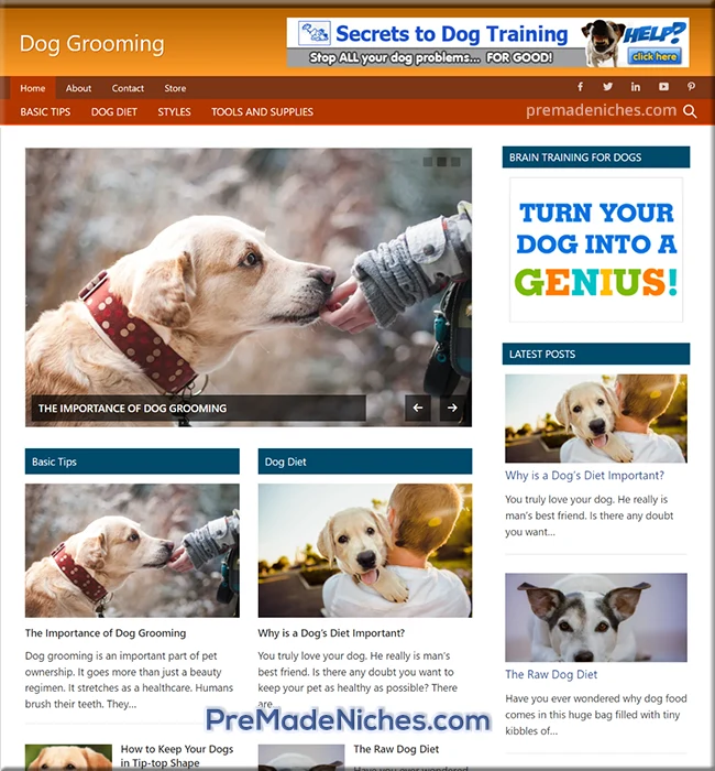 dog grooming affiliate blog