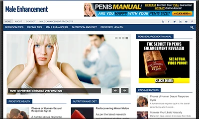Male Enhancement Pre Made Blog with a Vibrant Theme