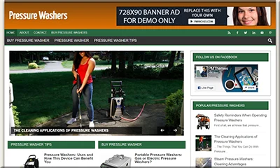 Pre Made Pressure Washers Blog with an Attractive Theme