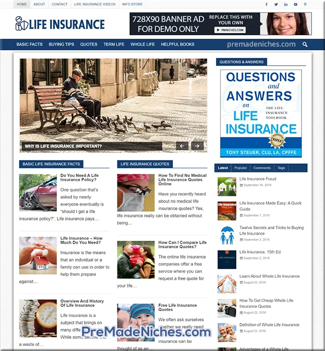 life insurance pre-made blog