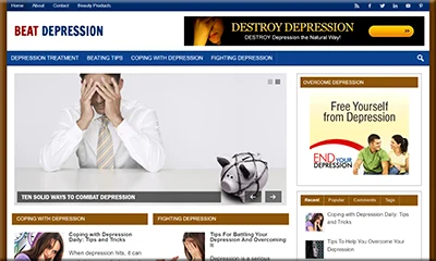 Pre Made Beat Depression Blog with a Vibrant Design