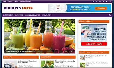 Diabetes Facts Ready Made Blog with Special Offer