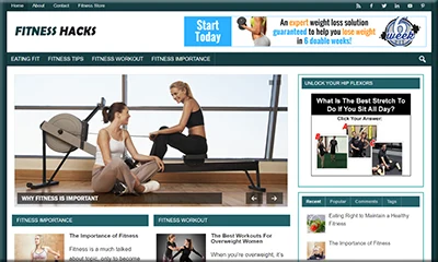Fitness Hacks Done for You Site with Quality Theme