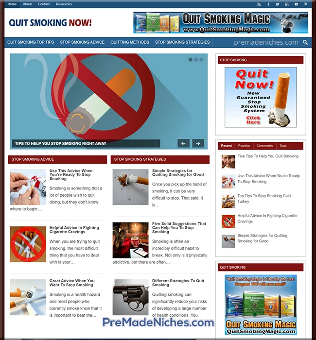 stop smoking ready-made blog