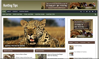 Hunting Tips Ready Made Blog with a Vibrant Theme