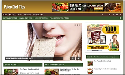 Paleo Diet Tips Pre Made Blog with the Best Design