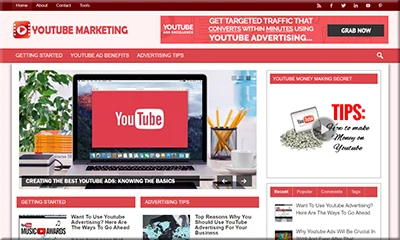 Youtube Marketing Pre Made Blog with an eBook Gift