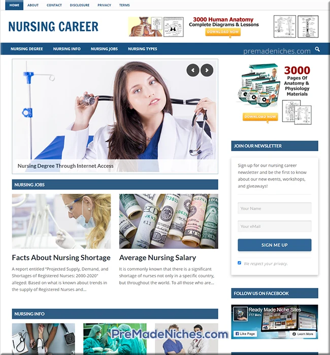 nursing career ready made site