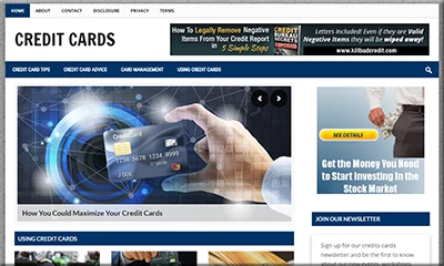 Credit Cards Turnkey Site with Rights to Resell