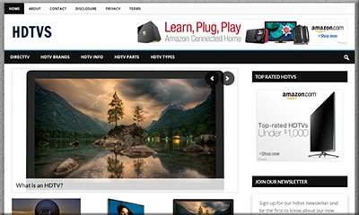 HDTVs Ready Made Website with PLR Package