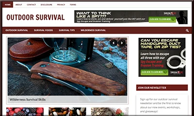 Survival Gears Ready Made Blog with Resell License
