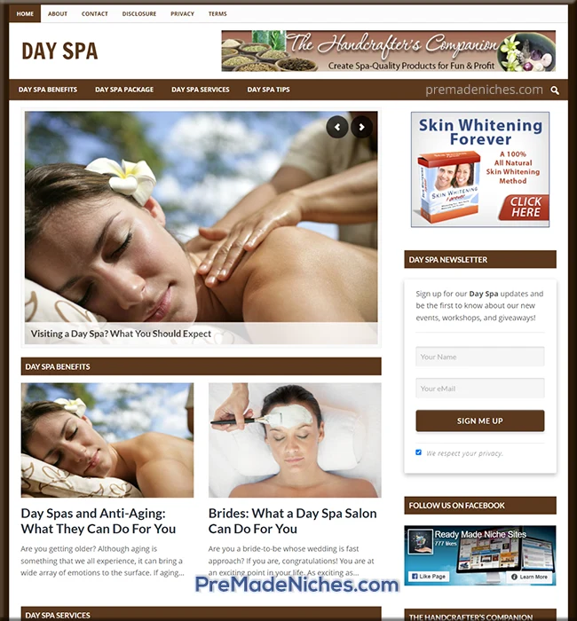 day spa ready-made blog