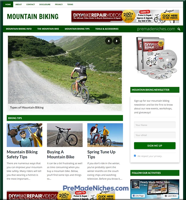 mountain biking ready-made blog