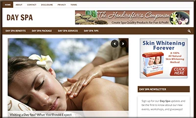 Day Spa PLR Ready Made Blog with Rights to Resell