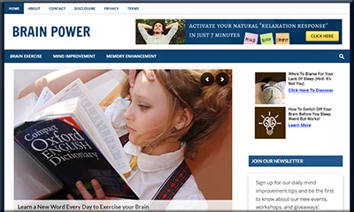 Improve Brain Power Ready Made Site with PLR License
