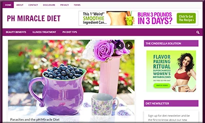 pH Miracle Diet Ready Made Affiliate Website with PLR