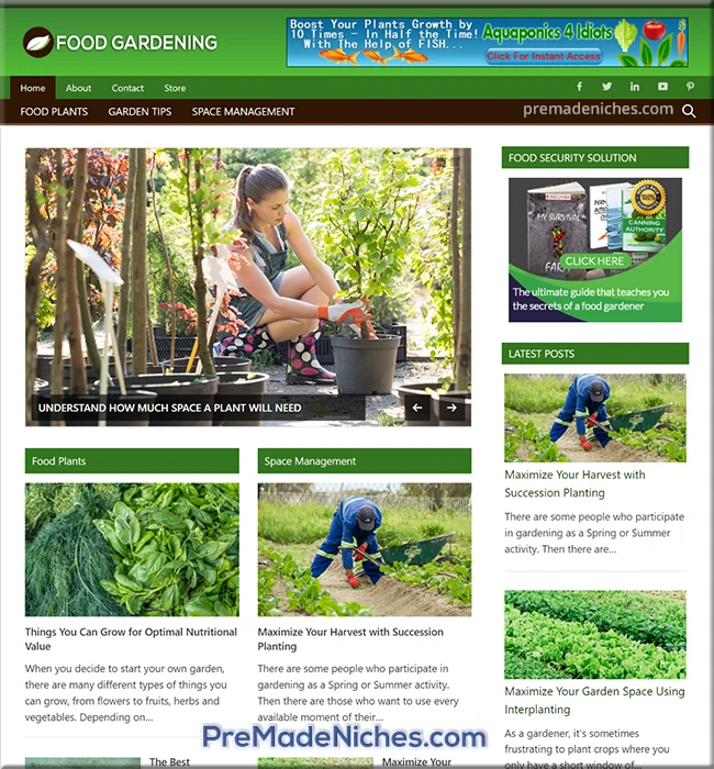 ready made food gardening blog
