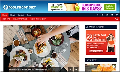 Foolproof Diet Ready Made Affiliate Blog with PLR License
