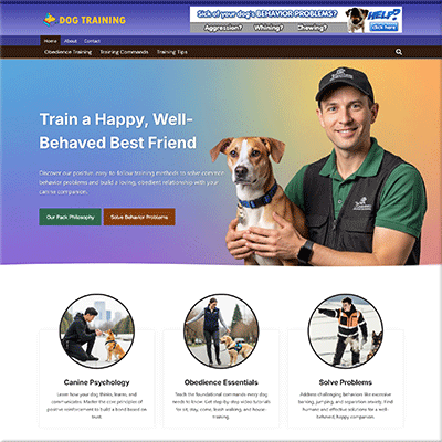 Ready Made Dog Training Website Package