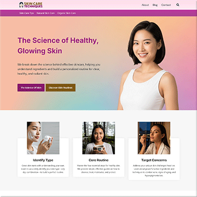 Done for You Skin Care Website Package