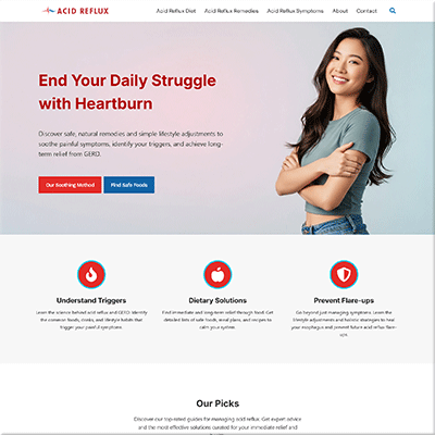 Done for You Acid Reflux Relief Website Kit