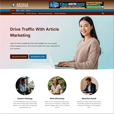 Turnkey Article Marketing Website Package