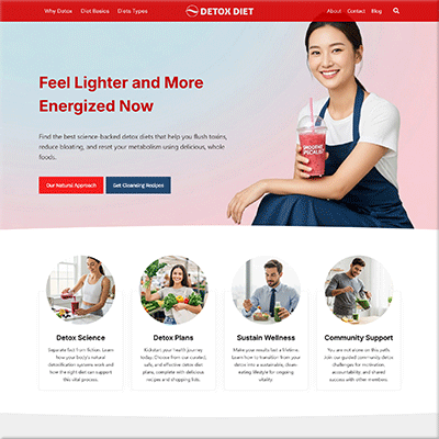 Ready Made Detox Diet Website Package