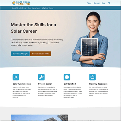 Pre-Built Solar Energy Website Template