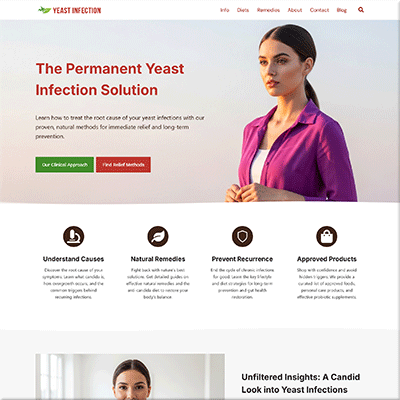 Turnkey Yeast Infection Remedy Website Package