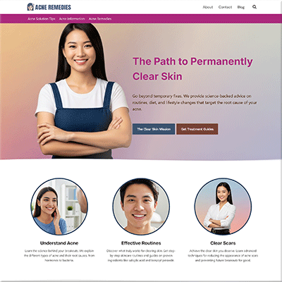 The Complete Acne Solution Website Package