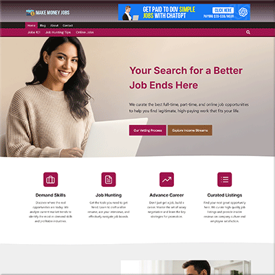 Professional Work From Home Starter Website