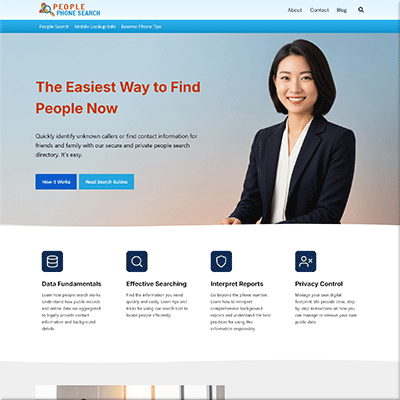 Ready to Use People Finder Website Template