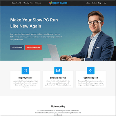 Ready Made Registry Cleaner Website Template