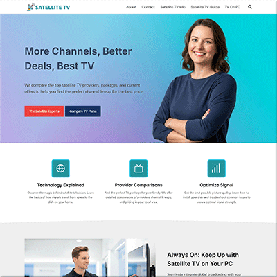 Turnkey Satellite TV Deals Website Template