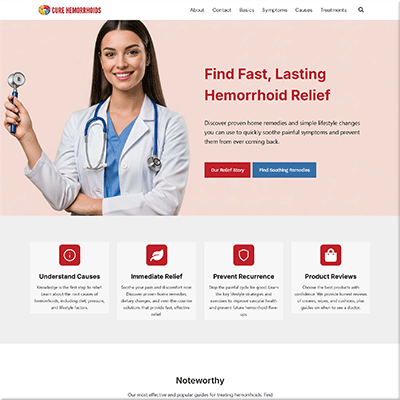 Done for You Hemorrhoid Cure Website Package