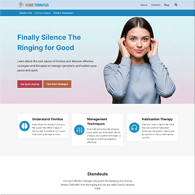 Done for You Tinnitus Relief Website Package