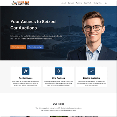 Turnkey Seized Car Auctions Website Template