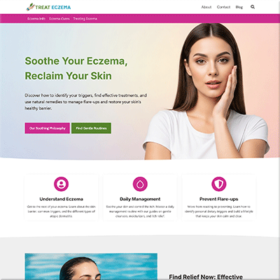 Done for You Eczema Treatment Website Kit