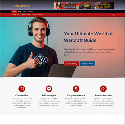 Ready Made WoW Guide Website Template