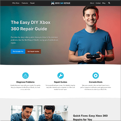 Done for You XBox Repair Guide Website Kit