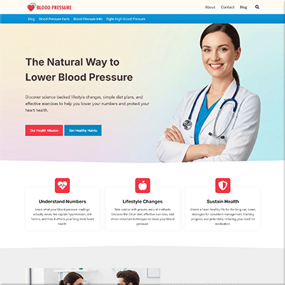 Done for You Blood Pressure Control Website Kit