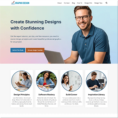 The Complete Graphic Design Course Website Kit