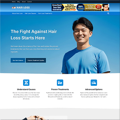 Turnkey Hair Loss Remedy Website Package